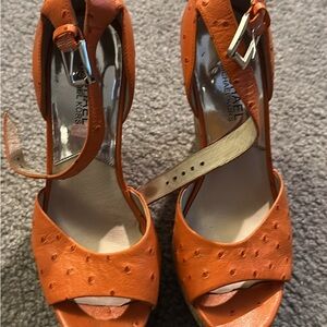 Michael Kors Vibrant Orange Heels